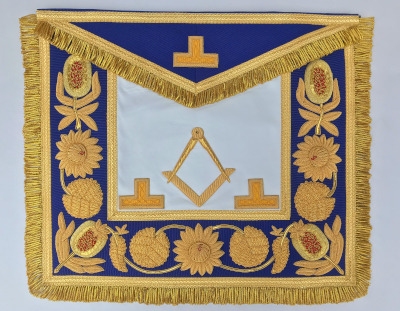 Grand Officers Full Dress Embroidered Apron - Assistant Grand Master - Click Image to Close
